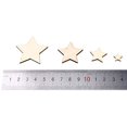 thumbnail image 3 of DERAYEE 100 piezas de adornos de estrellas de madera sin terminar, tamaños surtidos, piezas de madera en blanco, estrella para Navidad, boda, fiesta, manualidades, 3 of 3