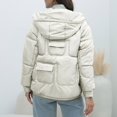 thumbnail image 5 of New Down Padded Jacket Women's Winter Padded Jacket Bright Pocket Padded Jacket Insulated Women Jacket for Ladies Coat Women Womens Mid Length Ladies Winter Jackets with Hood for Women with Hood, 5 of 5