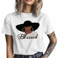 thumbnail image 3 of Camisetas gráficas informales de manga corta con aretes grandes para mujer y hombre, 3 of 8