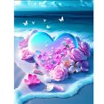 thumbnail image 1 of (NH2847) Serie Abstracta Amor Playa Llena Diamantes Resina 30*40CM, 1 of 9
