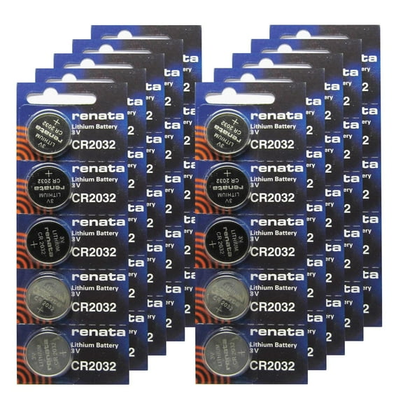 100pk Renata Coin Cell Battery CR2032 Lithium Compatible with CR2032, DL2032