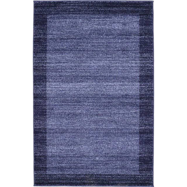 Unique Loom Tapis de Transition Contemporain Del Mar Collection, 3' 3" x 5' 3", Bleu Marine/beige