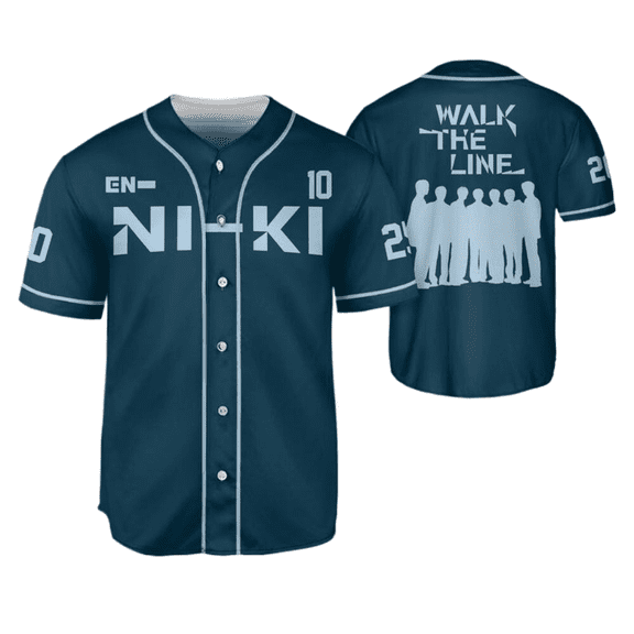 ENHYPEN World Tour 2025 Walk The Line Number Baseball Jersey – Unisex Kpop Concert Outfit Merch, Stylish Gift for Fans