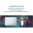 thumbnail image 7 of Galaxy Gaming Mouse Pad, Universe Space Waterproof and Non-Slip Mousepad, Extended XL 31.5 x 11.8inches Desk Mat, 3mm Thick Rubber Base Desk Pad for Office Home, 7 of 7