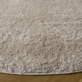 thumbnail image 3 of SAFAVIEH Penelope Braden Solid Shag Area Rug, Beige, 6'7" x 6'7" Round, 3 of 10