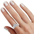 thumbnail image 2 of AFFY 1/2 Carat Round White Natural Diamond Halo Wedding Bridal Ring Set 10k Solid White Gold (0.50 Cttw), 2 of 2