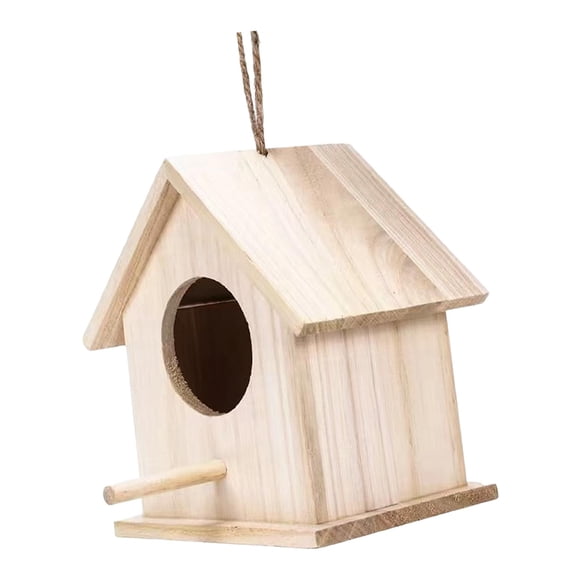 Casa de pájaros de madera, nido de pájaros, decoración, accesorios de jardín, regalo, adorno, casa de pájaros colgante para jardín, , balcón,
