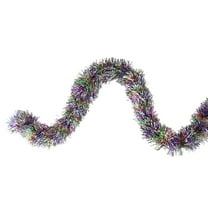 Northlight 50' x 3" Unlit Shiny Rainbow Foil Tinsel Christmas Garland