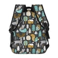 thumbnail image 4 of Fotbe Moose Squirrel owls tree Mochila Casual con Estampado para Escuela, Viajes y Actividades al Aire Libre - Duradera, Ligera y Cómoda, 4 of 5