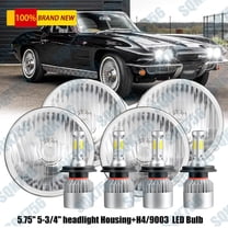 for Chevrolet Corvette C1 C2 C3 5 3/4" 5.75" LED Headlights Hi-Lo Beam DRL 4PCS