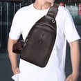thumbnail image 1 of Small Sling Bag Crossbody Chest Shoulder Water Proof Sling Purse Strap Travel Bag For Men Women Boys With Earphone Hole, 1 of 6
