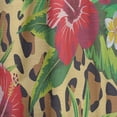 thumbnail image 4 of Designart 'Leopard Pattern With Red Flowers I' Tropical Curtain Panel, 4 of 5