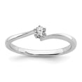 thumbnail image 1 of Diamond2Deal 14k White Gold Lab Grown Diamond Complete Promise Ring for Women Size- 7, 1 of 1