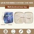 thumbnail image 7 of Xoenoiee Jellyfish Hibiscus Print Bible Cover Case for Men Women, Quilted Bible Cover Bible Cover Carrying Case with Handle, Zippered Bible Book Cover Holder Bag Case with Pocket, 7 of 7