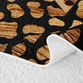 thumbnail image 5 of Erosebridal Wood Grain Leopard Bow Bed Spread Queen for Girls, Rustic Cheetah Animal Print Queen Coverlet Set, 3 Pieces 1 Quilt and 2 Pillowcases, 5 of 7