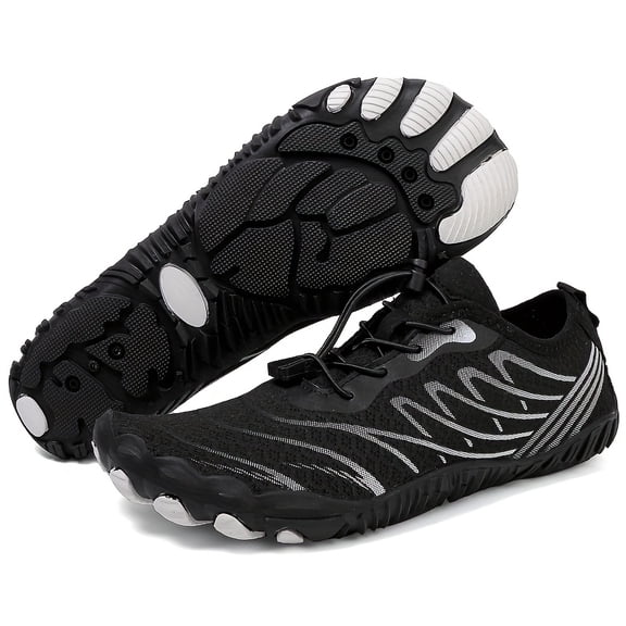 Wide Toe Barefoot Water Shoes for Men, Quick-Dry Non-Slip Aqua Shoes for Beach, Swimming, Fishing, Surfing, Hiking and Outdoor Water Sports