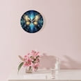 thumbnail image 3 of 12 Inch Wall Clock Battery Operated Silent Clock Decorative for Office, Kitchen, Outdoor, Living Room，Blue Butterfly Beautiful, 3 of 5