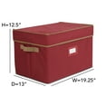 thumbnail image 2 of Covermates Keepsakes Christmas Light Storage Box - Carrying Handles, Sturdy Interior Walls - Holiday Storage, Red, 2 of 9