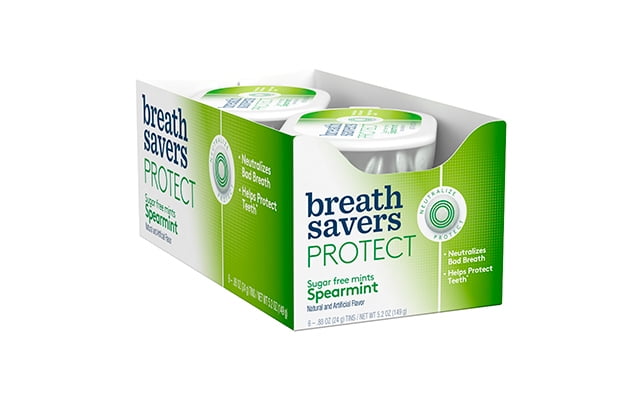 BREATH SAVERS Protect Mints in Spearmint Flavor, .88 oz, 6 Count by Hershey's