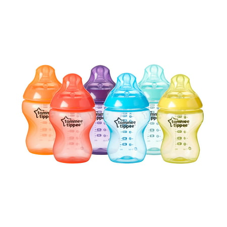 Tommee Tippee Closer to Nature Fiesta Fun Time Baby Bottles - 9 ounce, Multi-Colored, 6 (Best Remedy For Colic Newborns)