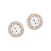 Angelic Crystal and Rose Goldtone Stud Earrings