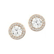 Angelic Crystal and Rose Goldtone Stud Earrings