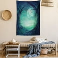 thumbnail image 2 of Gothic Decor Wall Hanging Tapestry, Misty Horror Illustration of Autumn Valley with Woods Spooky Tree And Full Moon Scene, Bedroom Living Room Dorm Accessories, 60 X 80 Inches, by Ambesonne, 2 of 5