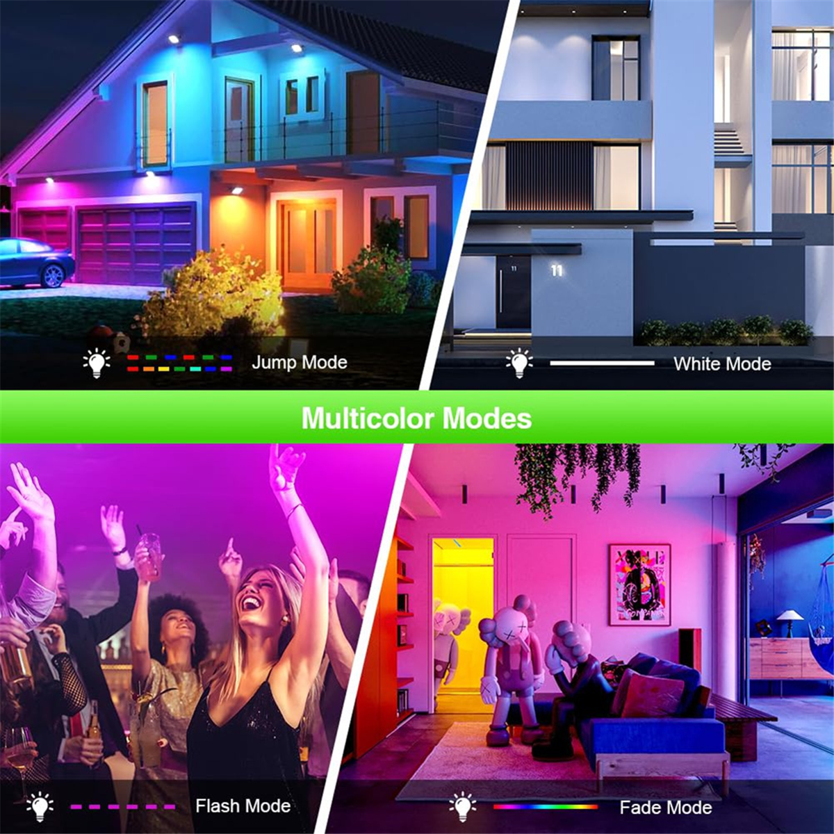 2 Pack 100W RGB LED Flood Lights IP66 Waterproof Color Changing Floodlight with Remote for Party, Halloween 220V,2 * Floodlights 2 * Ground Stakes 4 * Screws 2 * Remote,Black
