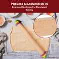 thumbnail image 5 of Kitchtic Adjustable Rolling Pin with Removable Rings - Precision Baking and Cookie Dough Rolling Pin with Thickness Measuring Rings for Perfectly Rolled Dough - Multi-Color - 16.9''x2.5''x2.5'', 5 of 6