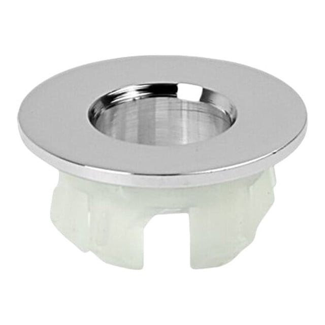 Matsuzay 6 piezas de anillos de cubierta de desbordamiento de fregadero de estilo moderno de oficina, orificio para lavabo de baño, inserto de Accesorios de baño Cobre hueco