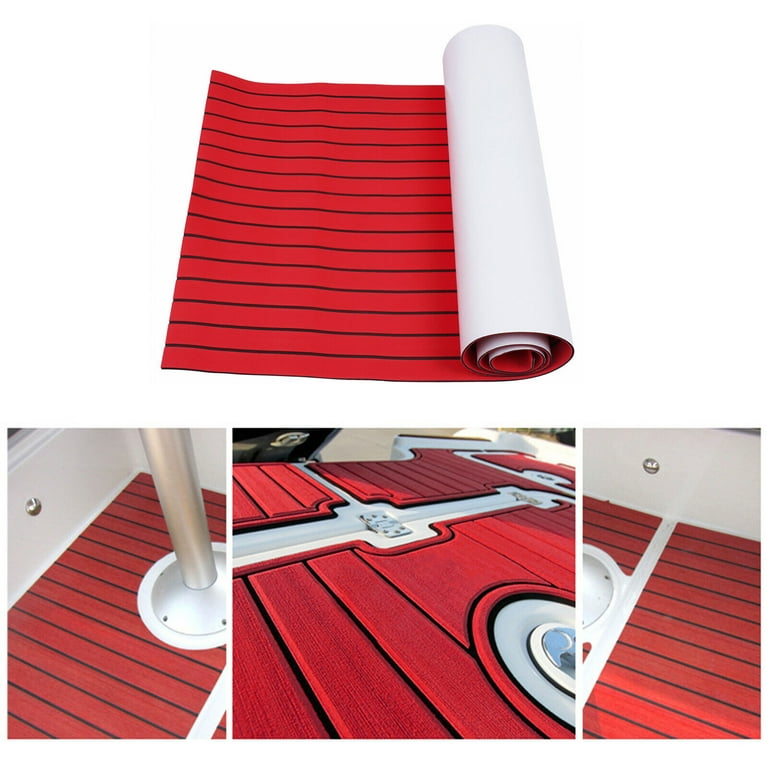 Eva Foam Boat Flooring Mat Yacht Teak Decking Sheet Marine Carpet Flooring Mats, Size: 35.4 x 94.5, Black