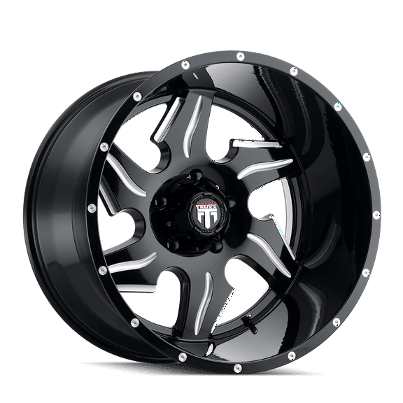 American Truxx Ninja-AT163 22x14 6x135 -76ET Black/Milled Wheel