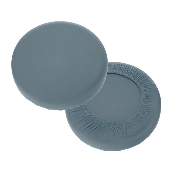 Uxcell 2 Pack Stool Covers Round, 11-15 Inch Bar Stool Covers Washable Dustproof Slipcover Seat Cushion with Elastic for Bar Kitchen Living Room Decor, Dark Gray