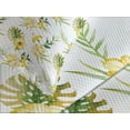 thumbnail image 4 of Ambesonne Watercolor Quilted Bedspread Set 3 Pcs, Summer Hibiscus, Queen Size, Yellow Green White, 4 of 5