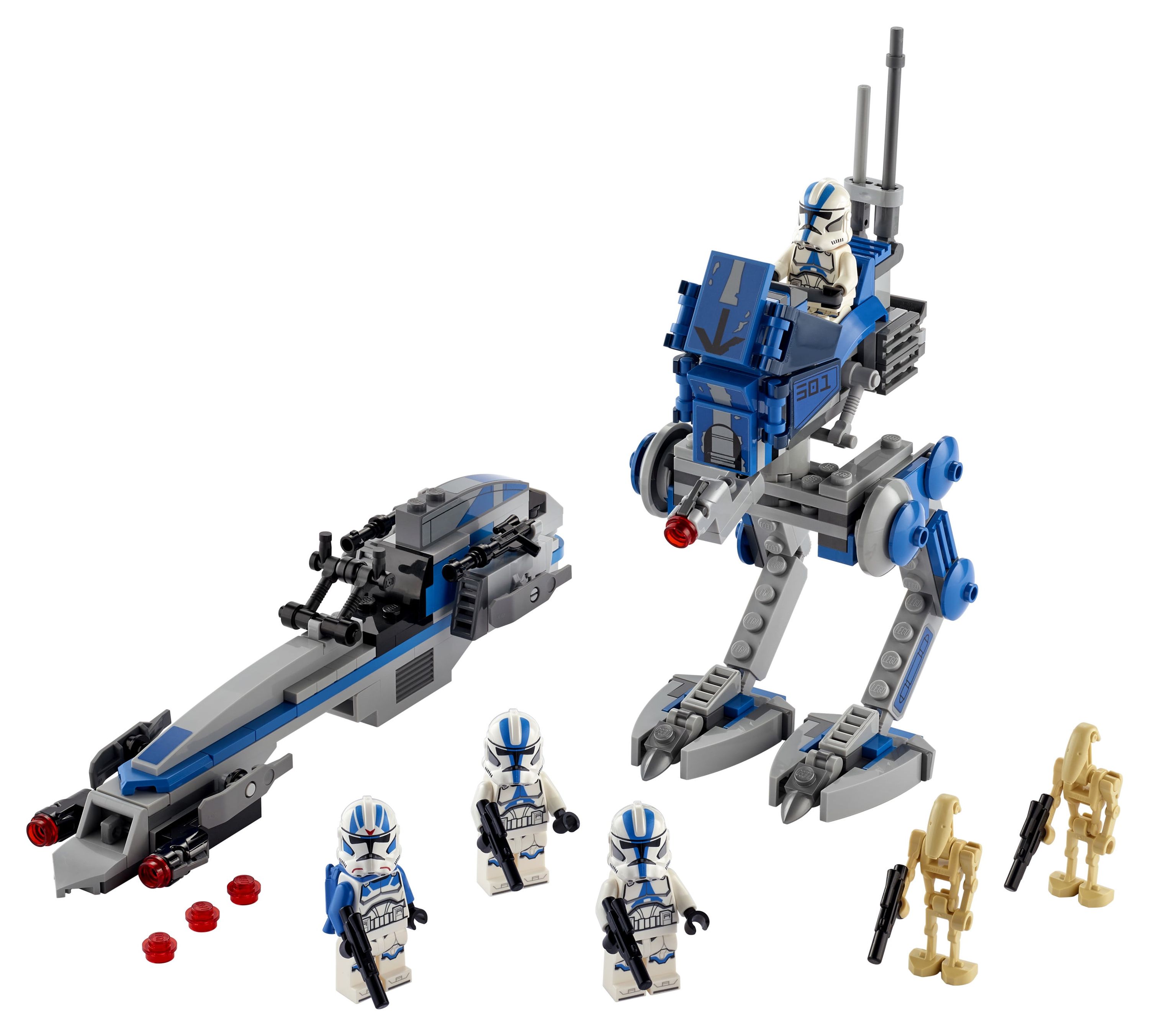 LEGO Star Wars 501st Legion Clone Troopers 75280 Building Toy, Cool Action Set for Creative Play (285 Pieces) - image 3 of 7