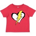 thumbnail image 3 of Inktastic Lightning Bolt Heart Boys or Girls Toddler T-Shirt, 3 of 5