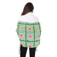 thumbnail image 4 of FORMRS Womens Scarf Winter Soft Long Big Warm Shawls Wrap Tassel Scarves, Green Blossom Mosaic, 4 of 9