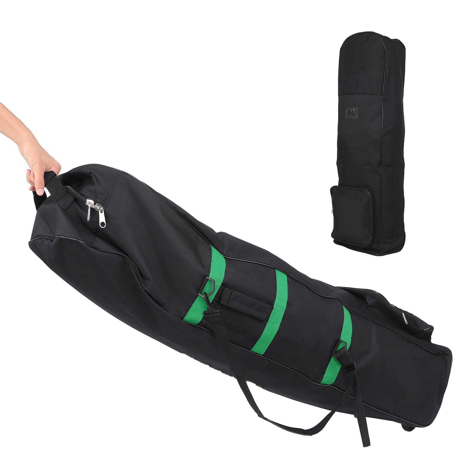 BIMZUC Foldable Golf Travel Bag with Wheels, 600D Oxford Club Case Cover, Green (19.6 inches / 50 cm)