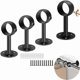 thumbnail image 1 of Soportes para Barra de Cortina, Set de 4 Soportes Ajustables para el Techo, Soporte para Dentro, Soporte de Pared Ajustable para Soporte de Barra de Cortina en Techo o Pared, 1 of 4