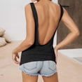 thumbnail image 3 of Sleeveless Tank Tops for Women Casual Workout Shirts Sexy Open Back Activewear Athletic Clothes Sports Tank Top （Black,XL）, 3 of 10