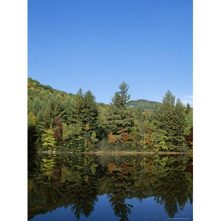Lake Reflections, Near Jackson, New Hampshire, New England, USA Print Wall Art By Fraser (Best Lake Camping In New England)
