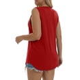 thumbnail image 6 of Fantaslook Womens Tank Tops Dressy Casual Sleeveless Blouses Crew Neck Pleated Tunic Shirts Summer Tops, 6 of 10