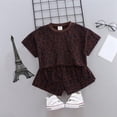 thumbnail image 2 of 2Pcs Toddler Baby Girls Leopard Print Summer Clothes Set, Uccdo Little Girl Casual Loose T-Shirt + Shorts Outfits 9M-7T, 2 of 8