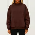 thumbnail image 6 of Womens Oversized Sweatshirts Turtleneck Pullover Long Sleeve No Hood Tops Fall Fashion Outfits 2025 Clothes Coffee 2XL, 6 of 6