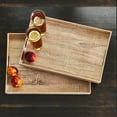 thumbnail image 4 of American Atelier, Brown Poplar Finish, Polypropylene Rectangular Serving Tray with Handles, Set of 2, 4 of 6
