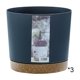 thumbnail image 1 of HWRETIE Resin Flower Pot with Drainage Tray Dark Blue Indoor Planter Pot 16Cm Garden Container for Home Desk Balcony office Succulent Flower Pot, 1 of 6