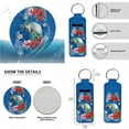 thumbnail image 5 of Jeiento Sea Turtle Car Seat Cover Full Set with Auto Floor Mats Steering Wheel Protector Flowers Car Seatbelt Pads Blue Armrest Cover Coasters Lipstick Holder Keychain 17pcs Car Accessories Set, 5 of 7