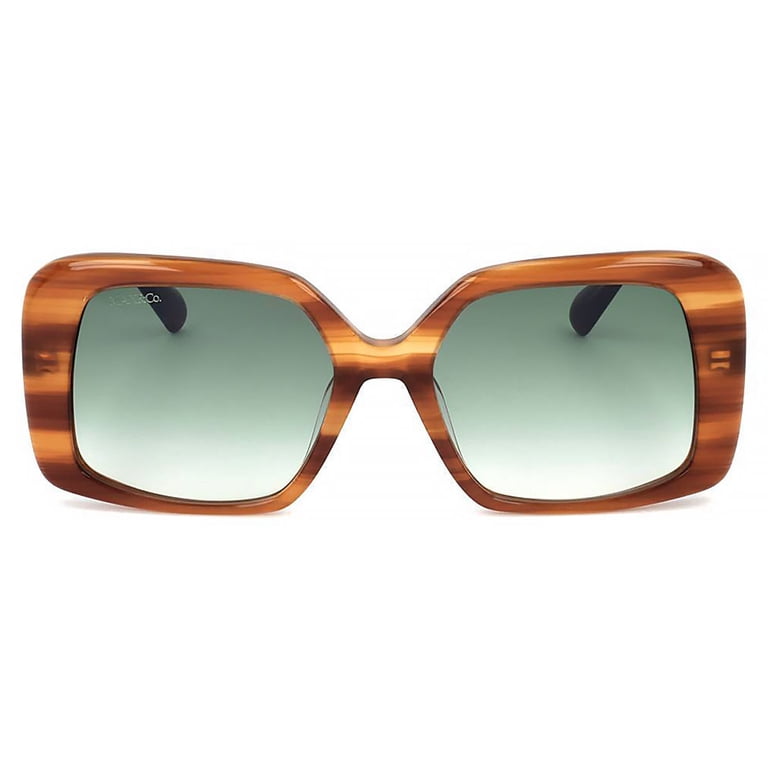 Max&Co. Women\'s Sunglasses: Shiny Dark Green/Blue, Brown/Orange Lenses, NEW Postalcontacts.com -- Max & Co MO0123 main image 3