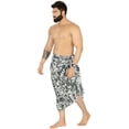 thumbnail image 3 of HAPPY BAY Men's Standard Swimsuits Sarong Pareo Beach Wrap One size Ebony, Multi Summer Vacation Party, 3 of 5
