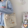 thumbnail image 5 of Tote Bag Shopping Bag Tote Bag Casual Shoulder Handbag Cute Shopping Bag Daily Bag For Women GirlsBeige, 5 of 5
